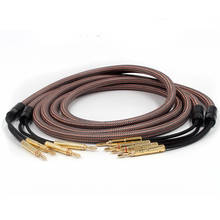 Pair Accuphase OCC pure copper audio speaker cable with Gold plated banana plug 2024 - buy cheap