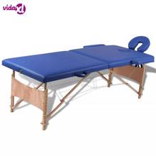 VidaXL cama de belleza plegable 186X68 Cm profesional portátil Spa mesas de masaje plegable con bolsa muebles de salón de madera V3 2024 - compra barato