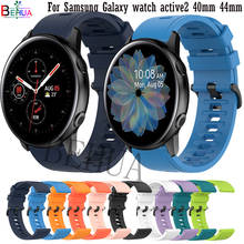 Correia de pulseira de relógio, correia de silicone para samsung galaxy watch active 2 40mm 44mm / 3 41mm, pulseira de relógio para amazfit gts/bip 2024 - compre barato