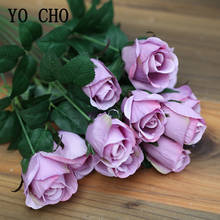 Искусственные шелковые розы, 12 цветов 2024 - купить недорого