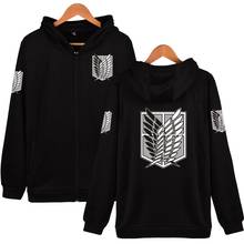 Venda quente anime ataque em titan hoodies das mulheres dos homens moletom crianças anime hoodie menino meninas roupas dos miúdos zíper jaquetas 2024 - compre barato