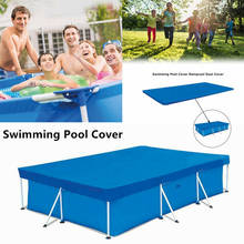 1PC UV-resistant Waterproof Blue Polyester Woven Fabric Swimming Pool Cover Tarpaulin Rectangle Ground Cloth Mat Ourdoor Supply 2024 - buy cheap