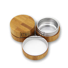 50pcs 10g Bamboo Aluminum Jar Cream Bottle Eye Cream Bottle Aluminum Tin Wrapped with Pure Natural Bamboo 2024 - buy cheap