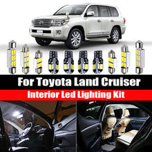 14x Canbus Error Free светодиодный внутренний светильник комплект посылка для 2008-2011 Toyota Land Cruiser Prado автомобиль аксессуары Карта Купол Магистральные лицензии Li ion аккумулятор 2024 - купить недорого