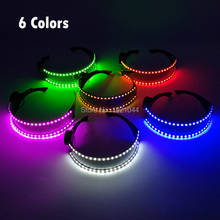 New designed Light up Party LED Glasses 6 Colors Available LED Sunglasses Rave Costume Party DJ Glasses Performance Props 2024 - buy cheap