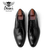 Zapatos formales para hombre, calzado Oxford de cuero genuino, talla completa, para negocios, novedad 2024 - compra barato