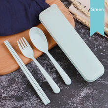 1Set Cutlery Tableware Wheat Straw Box Dinnerware Sets Portable Travel Food Kids Adult Camping Picnic cutlery set 2024 - buy cheap