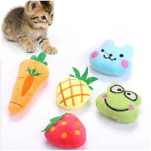 Cute Fruit Plush Catnip Toys Funny Interactive Pet Kitten Chewing Grinding Toy Claws Thumb Bite Cat mint For Cats hot 2024 - buy cheap