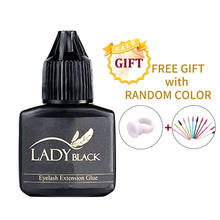 10ml Lady Black Sensitive Glue for Eyelash Extension Glue Last Over 6 Weeks Low Fume Professional Eyelash Glue from Korea 2024 - buy cheap