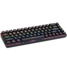 Teclado mecánico retroiluminado LED tipo C para PC, escritorio, portátil, Mac, 68 teclas, Bluetooth 5,0/2,4G/con cable, tres modos de conexión 2024 - compra barato