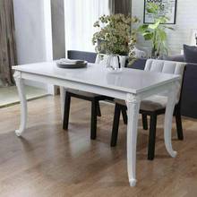 Белый обеденный стол с глянцевым покрытием для кухни, прямоугольный современный кофейный столик для гостиной, простая модная мебель 45,7 дюйма x 26 дюймов x 30 дюймов 2024 - купить недорого