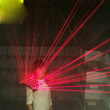 Chaleco LED con láser rojo, traje luminoso, guantes láser, gafas para espectáculo láser, disfraz fluorescente, ropa de escenario para fiesta en club nocturno 2024 - compra barato