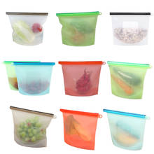 Bolsas de comida de silicona Microondas de cocina Bento Lunch Box Reutilizable de silicona Contenedor de comida Almacenamiento Bolsa de sándwich de verduras Sin BPA 2024 - compra barato