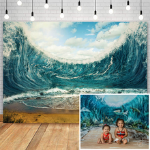 Mocsicka verão ondas do mar fotografia backdrops oceano azul crianças aniversário retrato foto adereços estúdio cabine de fundo 2024 - compre barato