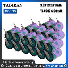 100 шт. новый оригинальный для TADIRAN 3,6 V ER14250 TL-5902 1/2AA литиевая батарея PLC батарея с контактами 2024 - купить недорого