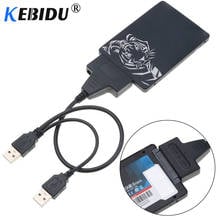 Kebidu двойной USB 2,0 до 22Pin SATA адаптер кабель конвертер 5,5 мм для 2,5-дюймового SATA HDD внешнего питания жесткого диска 2024 - купить недорого