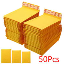 50 PCS/Set Kraft Paper Bubble Envelopes Bags Mailers Padded Shipping Envelope With Bubble Mailing Bag 2024 - buy cheap