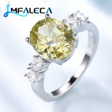 LMFALECA boda amarillo Cz anillo de topacio blanco para las mujeres 925 de bodas de plata de piedras preciosas de piedra de joyería de lujo Dropshipping. Exclusivo. 2024 - compra barato