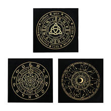 49*49CM Tarot Cloth Board Game Black Divination Tablecloth Table Cover Playing Cards Tarot Games Cloth 2024 - buy cheap