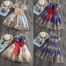 Girls Easter Costume Summer Girls Dress for 4 to 10 Years Kids Party Frocks Flower Embroidery Sleeveless Wedding Dress Vestidos 2024 - buy cheap