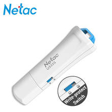 Netac U335S USB 3,0 флешка флеш-накопитель cle USB флеш-накопитель 64 ГБ физическая запись защищенный переключатель пластиковый usb-накопитель Memory Stick на ключ 64 ГБ 2024 - купить недорого