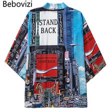 Bebovizi-Kimono informal de estilo japonés para hombre y mujer, ropa de calle, cárdigan suelto, bata Yukata, camisa de playa para verano, 2020 2024 - compra barato