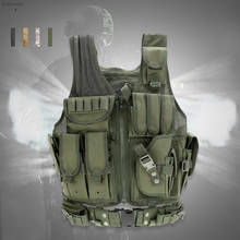 Colete tático de caça com múltiplos bolsos, combate corporal, armadura externa, conveniente, equipamento de proteção para airsoft 2024 - compre barato