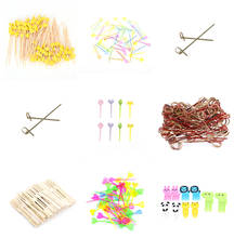 Finger Plastic tie knot Bamboo Food Picks fruit fork Sticks Buffet Cupcake Toppers Cocktail forks Wedding Festival Decoration 2024 - buy cheap