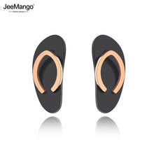 JeeMango Original Design Titanium Stainless Steel Flip Flop Earrings For Women Girls Trendy Bohemia Summer Beach Jewelry JE20052 2024 - buy cheap