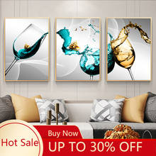 Canvas Printing No frame wall decoration glass poster and prints Wine glass art wall pictures for kitchen Home Decor 2024 - buy cheap