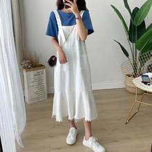 Plus Size Womens Two Piece Sets 2019 Skirt Set Jeans And T-Shirt Cute Loose Casual Denim Overall Dress Women Suspenders OS081 2024 - buy cheap