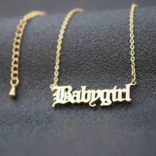 Индивидуальные ювелирные изделия из нержавеющей стали, кулон с именем Babygirl, ожерелье для женщин, подарок на день рождения 2024 - купить недорого
