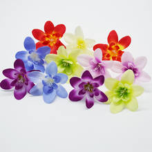 Cabeça de flor falsa de orquídea, faça você mesmo, guirlanda de natal, flores artificiais baratas para decoração de casa, decoração de casamento, 1 peça 2024 - compre barato