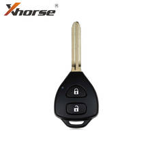 Xhorse XKTO05EN проводной универсальный дистанционный ключ для Toyota стиль плоский 2 кнопки для VVDI VVDI2 ключ инструмент английская версия 10 шт./лот 2024 - купить недорого