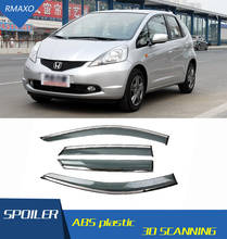 Viseira para janela honda fit jazz 2008-20134, acessório automotivo com defletor de chuva e saída de ventilação 2024 - compre barato