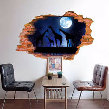3D Outer Space World Wall Sticker Planet Moon Decor Art Decal Removable 2024 - buy cheap
