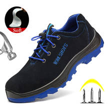 Yuxiang-botas de seguridad con punta de acero para hombre, antigolpes calzado de trabajo, para construcción, Invierno 2024 - compra barato