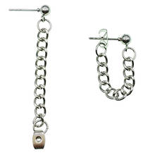 Punk Minimalist Metal Chain Earrings Geometric Asymmetric Earrings For Women Fashion Ear Jewelry Party Brincos Oorbellen Gifts 2024 - buy cheap