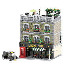 5801 шт., набор строительных блоков MOC Classic London Lion Pub Music Coffee City House 2024 - купить недорого