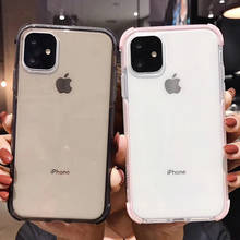 Блестящий чехол для телефона iPhone 11 Pro Max XR X XS Max 8 7 Plus 6 6S Plus, прозрачный мягкий ударопрочный блестящий чехол из ТПУ 2024 - купить недорого