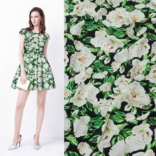 135*50cm elegant white rose new style silk crepe de chine fabric dress shirt home textile silkworm silk brand fashion fabric 2024 - buy cheap