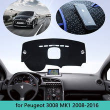 Car Dashboard Cover For Peugeot 3008 2008~2016 MK1 3008GT GT Auto Dash Mat Carpet Cape Anti-UV Anti-dirty Sun shade Dashmat 2009 2024 - buy cheap