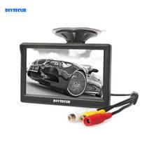 DIYSECUR 5 "автомобильный монитор TFT LCD HD цифровой 800*480 экран 2-полосный видео вход для заднего вида Автомобильная камера DVD VCD 2024 - купить недорого