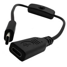 5 В USB C кабель питания Тип C штекер-гнездо Удлинительный кабель ВКЛ./ВЫКЛ. Для смартфона планшета ПК Raspberry Pi 4 2024 - купить недорого