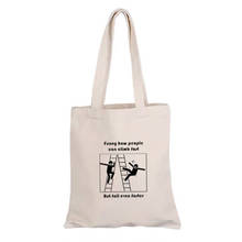 Простой принтованный женские сумки через плечо сумка-шоппер Новый Harajuku женский сумка кавайная девочек Забавные сумки холст тотализатор сумка эко-сумка для покупок 2024 - купить недорого