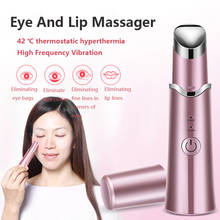 Portable Heat Therapy Eye Lip Massage Tightening Dark Circles Wrinkle Removal Skin Care Vibration Facial Eye Massager Wand 2024 - buy cheap