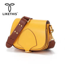 LIKETHIS fashion mini saddle bag for women Genuine Leather small Shoulder crossbody Bag for girls 2021 New Sac a Main De Luxe 2024 - buy cheap