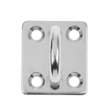 4 Pcs 6mm Heavy Duty Stainless Steel Square Pad Eye Hook Plate Wall Mount Hanging Marine Boat Sailing Rigging 2024 - buy cheap