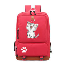 Mochila escolar con diseño de gato y unicornio para hombre y mujer, bolsa informal para ordenador portátil, ideal para estudiantes y adolescentes 2024 - compra barato