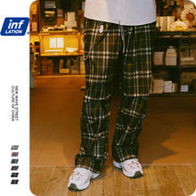 INFLATION-pantalones de cuadros Harajuku para hombre, pantalón estilo Vintage, Hip Hop, informal, 2021 W, 3307 2024 - compra barato